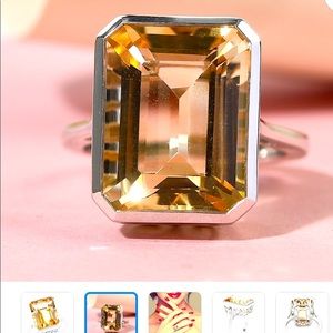 Brizilian Citrin ring with bracelet